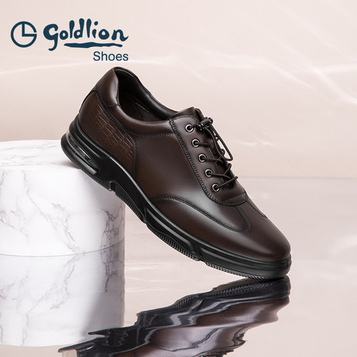 金利来皮鞋真皮气垫跑步休闲男鞋