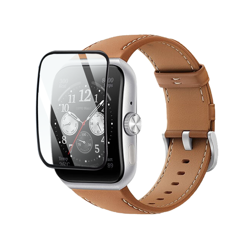 适用oppowatch3钢化膜watch3pro保护膜oppowatch4pro全屏se智能手表膜oppo全包watch