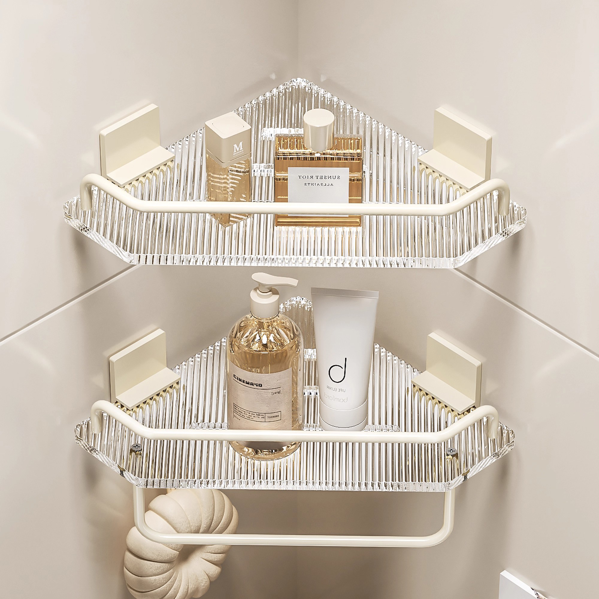 多功能一体置物架免打孔收纳架子