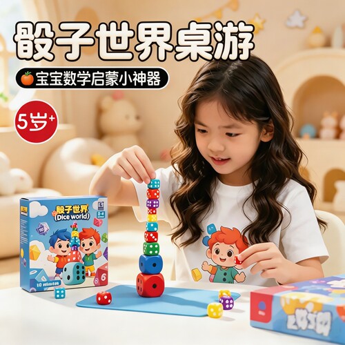 骰子的世界儿童益智亲子对战桌游