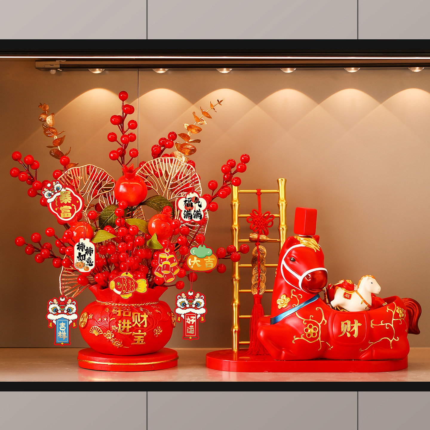 招财新年乔迁开业装饰品摆件礼物