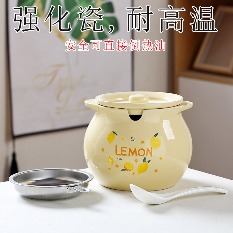 猪油罐家用陶瓷装调料辣椒专用大号双耳罐子油带盖耐高温油泼辣子,厨房/烹饪用具,猪油罐,淘宝优惠券,粉丝福利购,淘宝优惠卷