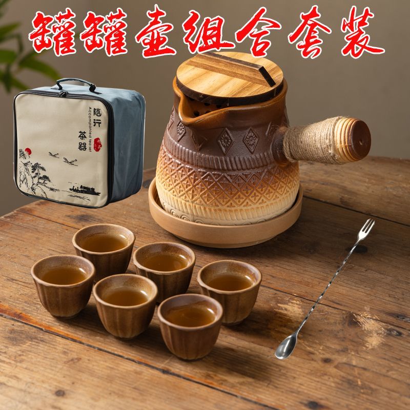 围炉煮茶壶罐罐壶可明火干烧大容量户外烤奶罐带盖耐高温家用便携