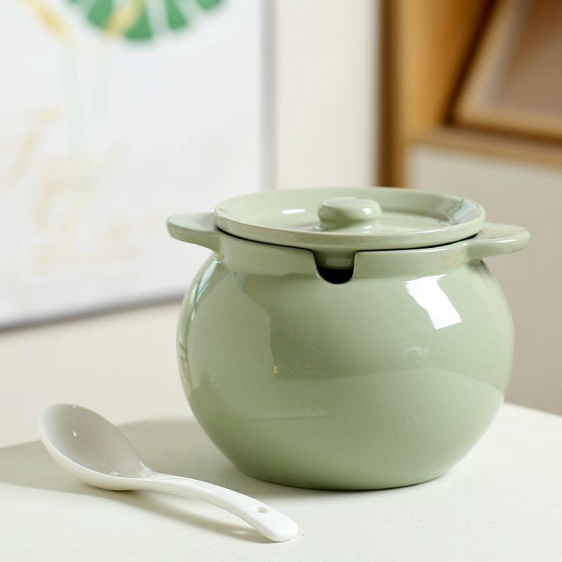 猪油罐陶瓷双耳罐子大号调料辣椒油带盖装泼辣子耐高温油家用专用,厨房/烹饪用具,猪油罐,淘宝优惠券,粉丝福利购,淘宝优惠卷