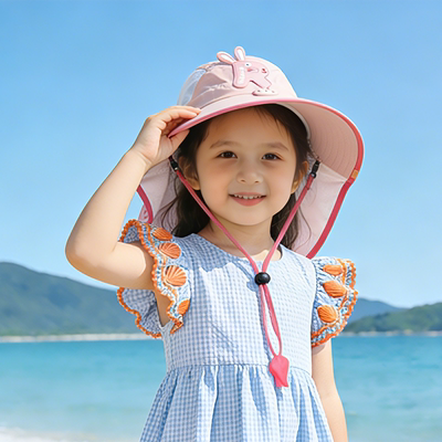 儿童夏季防晒大帽檐男女童帽子