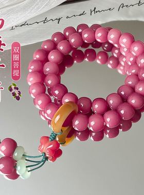 随身把玩减压养生天然菩提根紫色乌梅子酱手串手持盘文玩手链佛珠