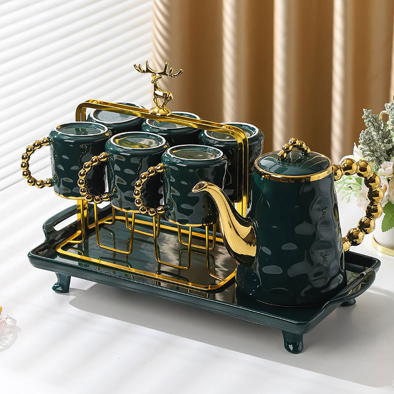 轻奢杯子高颜值水杯家用陶瓷杯家庭套装茶杯马克杯办公杯客厅杯子