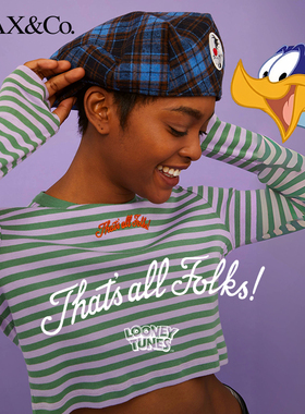 MAX&Co.春夏黑色Looney Tunes系列鸭舌帽8571024102maxco