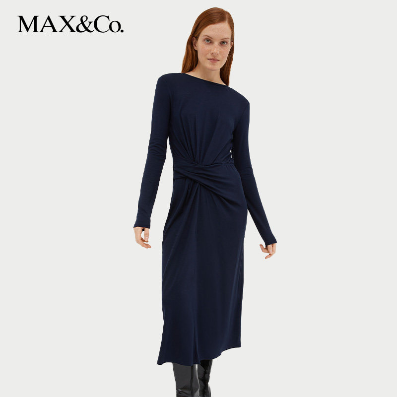 MAX&Co.中长款纯色连衣裙7624133003003,女装/女士精品,连衣裙,淘宝优惠券,粉丝福利购,淘宝优惠卷