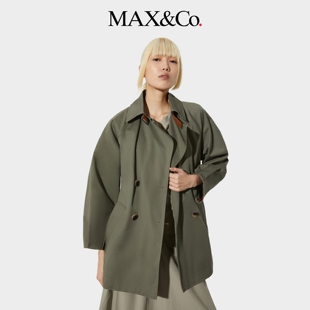 短款 MAX&Co.25秋冬新品 末甄选 廓形风衣外套6086095102 季