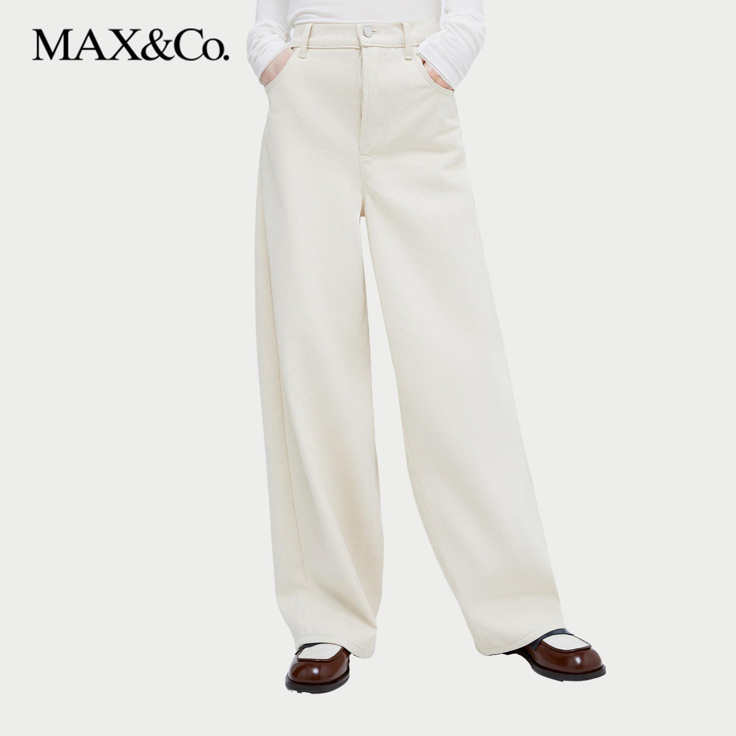 MAX&Co.2024秋冬全棉斜纹布袋长裤6136114402,女装/女士精品,休闲裤,淘宝优惠券,粉丝福利购,淘宝优惠卷
