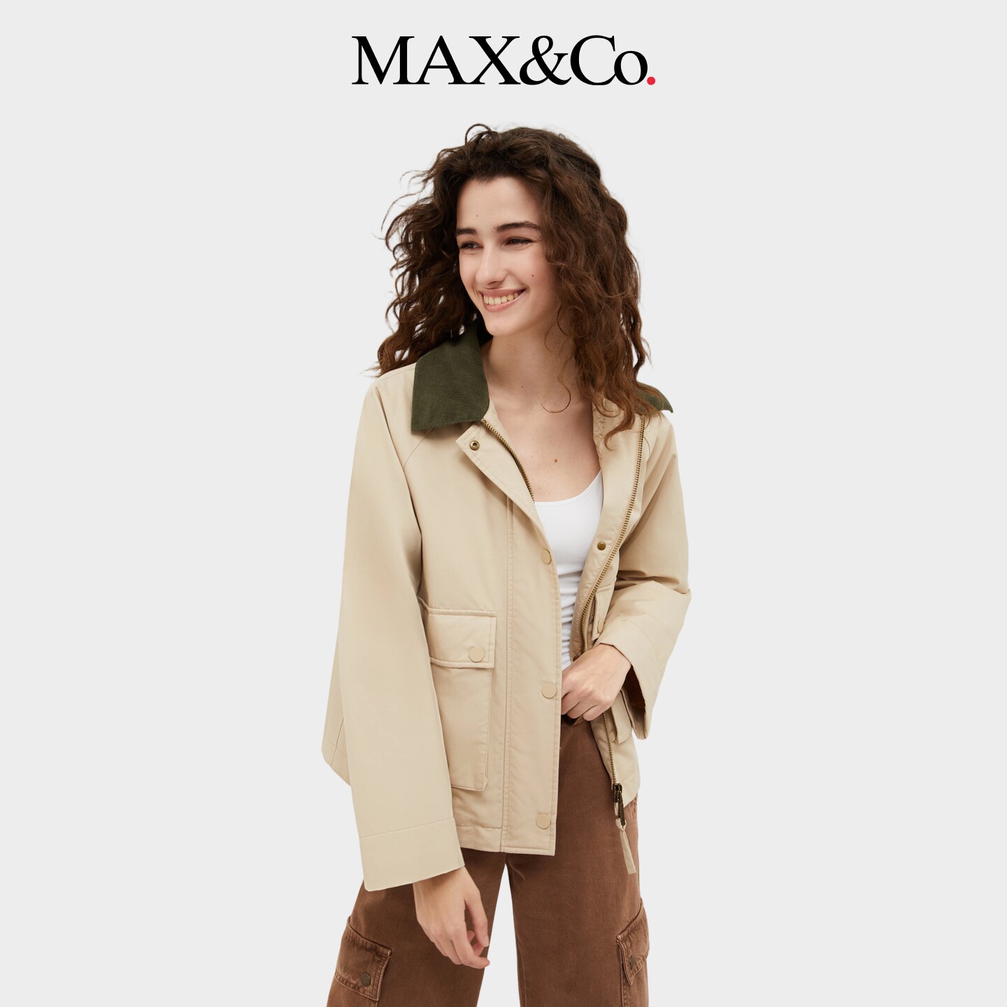 MAX&Co.春夏印花女装短款外套6081034102maxco