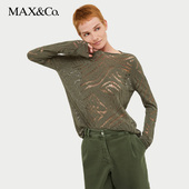 上衣6361064302maxco MAX&Co.春夏镂空毛衣长袖