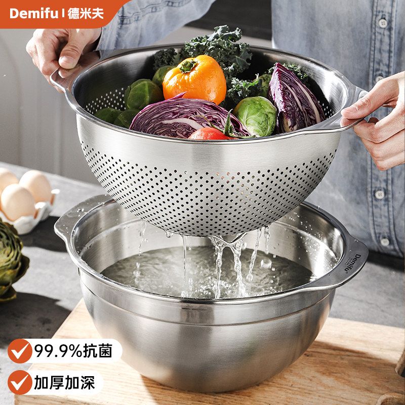 食品级304不锈钢双耳盆子