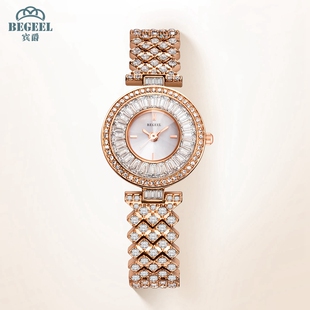 宾爵女士手表圆舞梦境小众轻奢女表镶钻满天星腕表时尚潮流石英表