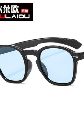 日系cherrykoko欧莱欧海洋片米钉大框太阳镜女椭圆形复古墨镜