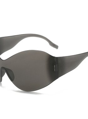 日系cherrykoko新款蒸汽朋克女式超大太阳镜潮流朋克yk太阳眼镜