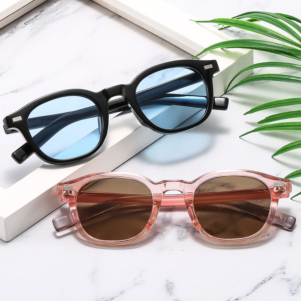 日系cherrykoko新款框太阳镜男复古港风太阳镜小框斯文防紫外线