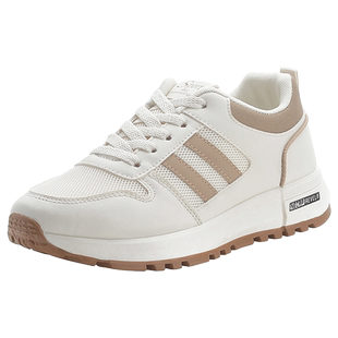 真皮运动休闲鞋女2026年春季新款透气不累脚轻便防滑软底跑步鞋女