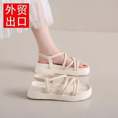 达芙尼断码特价厚底罗马凉鞋女