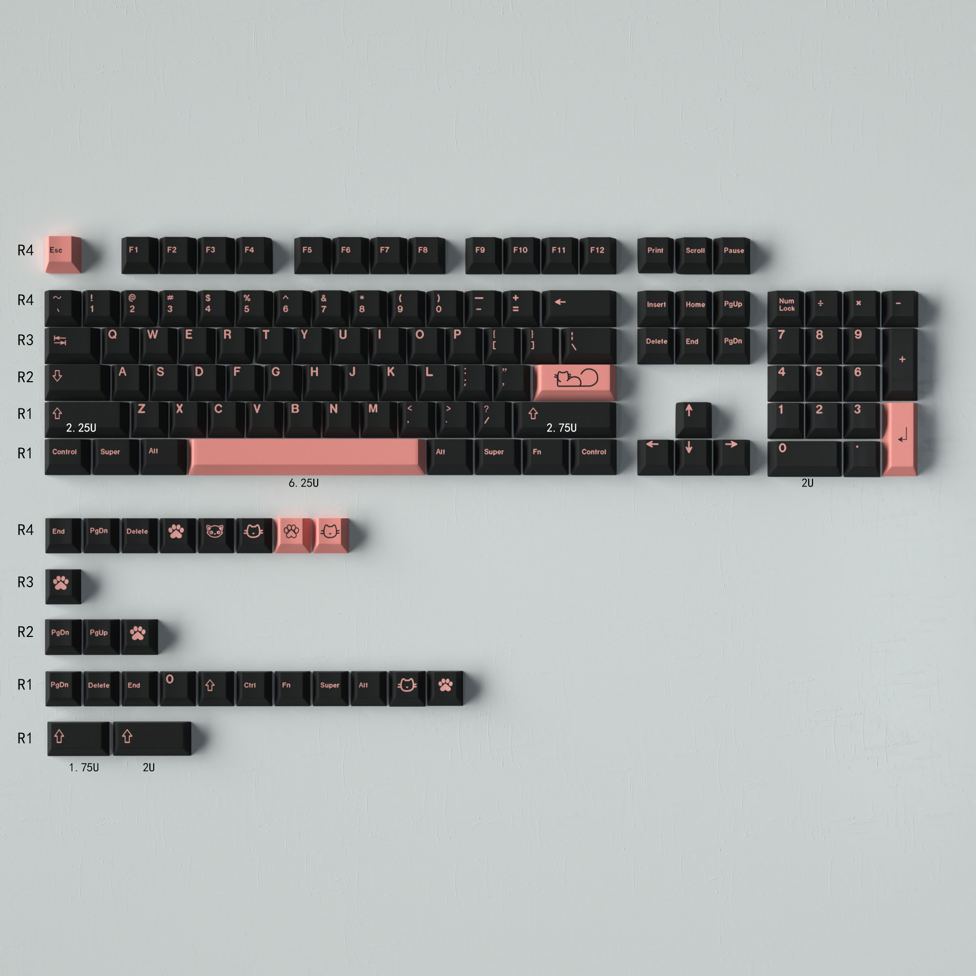 GMK APOLLO|NORTH|METROPOLITAN 기계식 키보드 키캡 짙은 회색 소형 원래 높은 PBT 승화 세트
