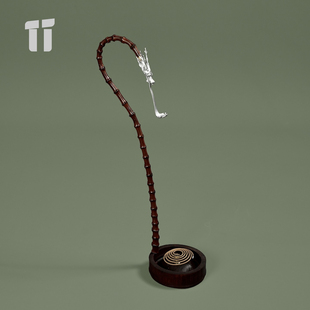 精品老竹根龙挂香 茶室装饰龙头线香架倒流香熏香架香插座