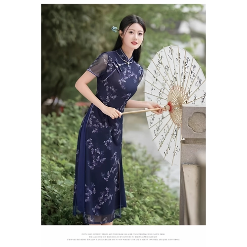 [Yao yao] Живое благосостояние специальное выстрел Cheongsam улучшение ежедневное платье