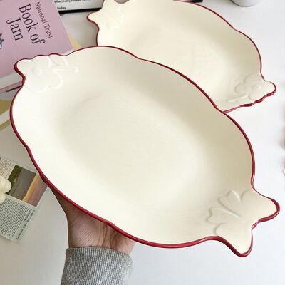 网红高颜值ins风耐高温大号鱼盘