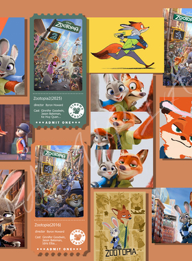 疯狂动物城电影冰箱贴磁贴装饰周边创意原创自制亚克力礼物磁吸