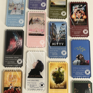 电影票根海报冰箱贴磁贴装 饰周边创意原创自制亚克力礼物磁吸