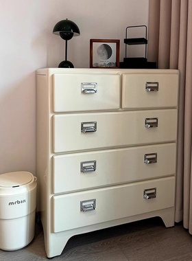 日式复古铁皮柜金属抽屉柜环保餐边柜收纳柜网红ins装饰dulton