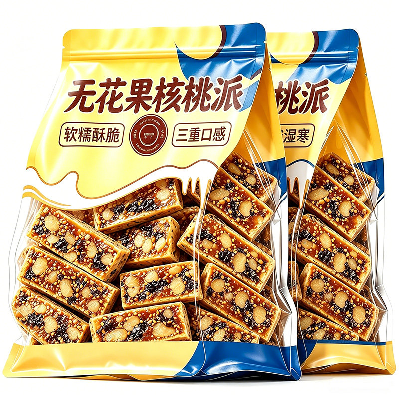 无花果核桃派黑芝麻无花果干夹核桃独立包装休闲健康解馋零食小吃