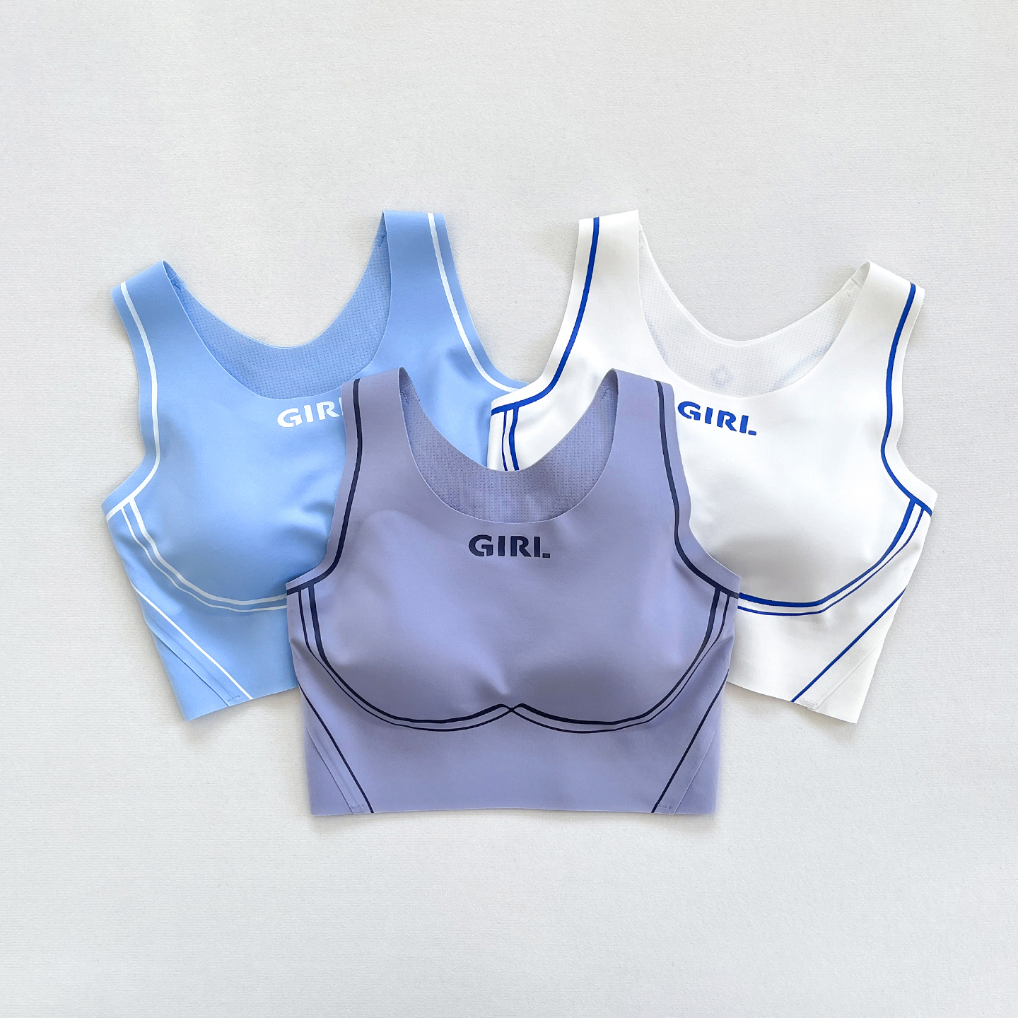 撞色无痕运动内衣女高强度防震跑步瑜伽服健身背心外穿内搭文胸罩