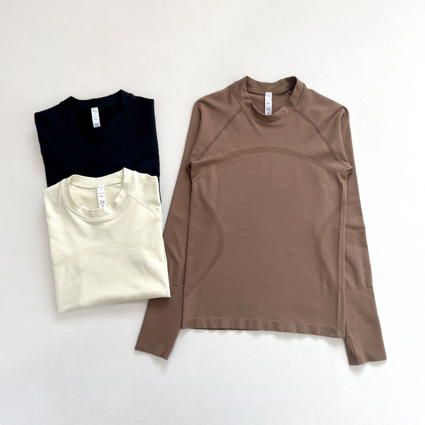 户外骑行跑步圆领t恤长袖瑜伽服女 修身运动上衣简约健身速干衣女