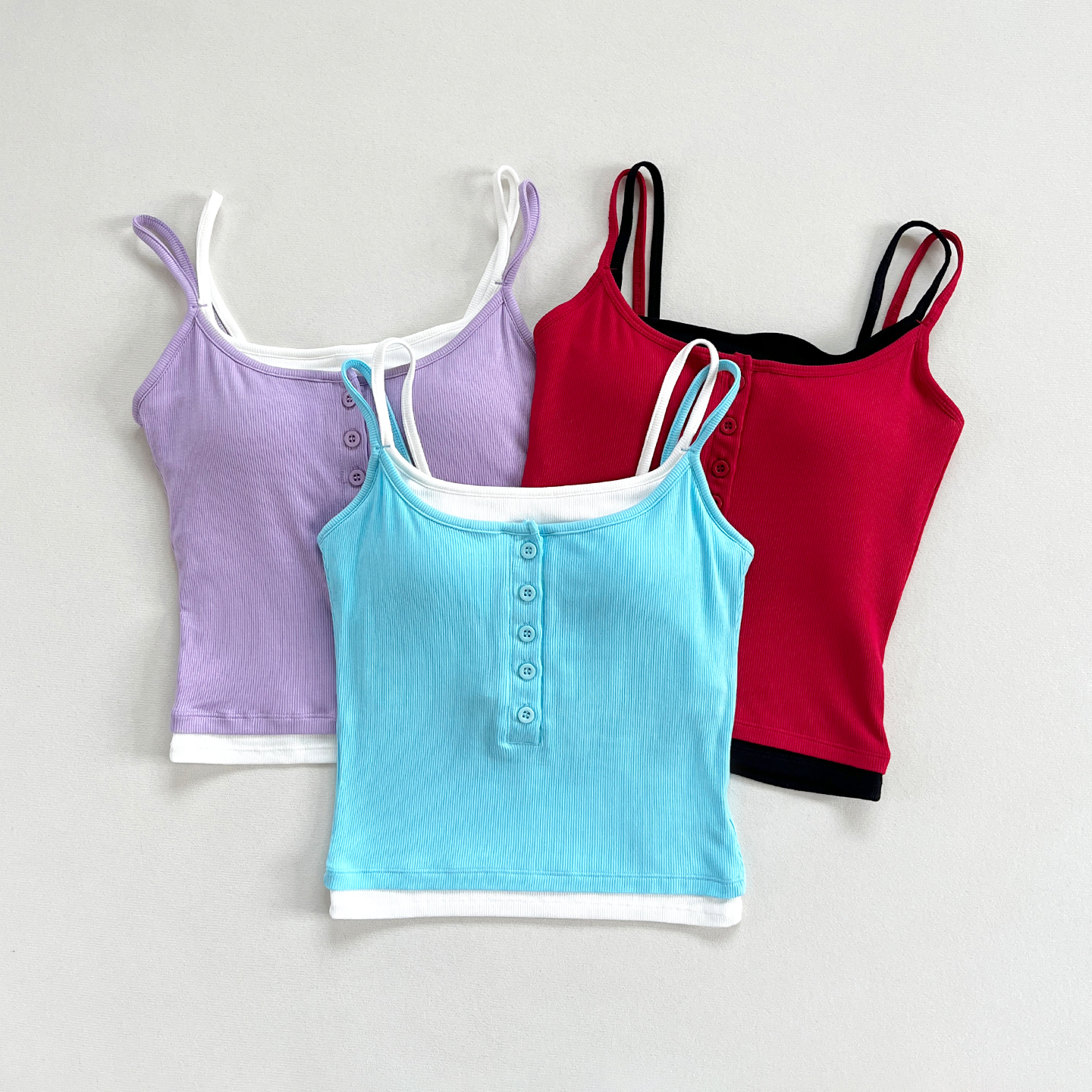 假两件瑜伽服背心女带胸垫撞色显瘦运动上衣外穿训练内衣健身吊带