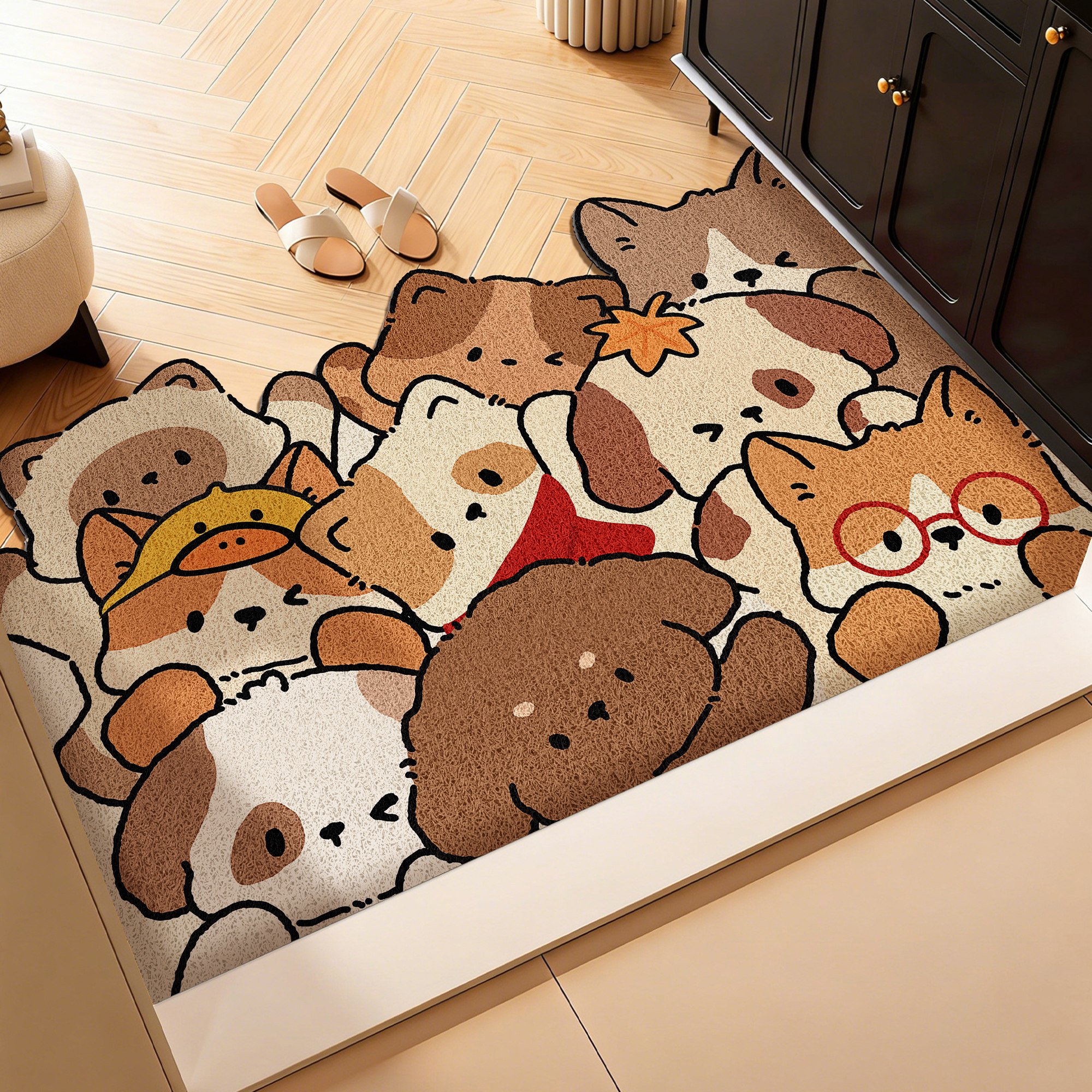 2026新款卡通入户门地垫丝圈防滑脚垫门口耐脏家用垫子可裁剪定制,居家布艺,入户地垫,淘宝优惠券,粉丝福利购,淘宝优惠卷