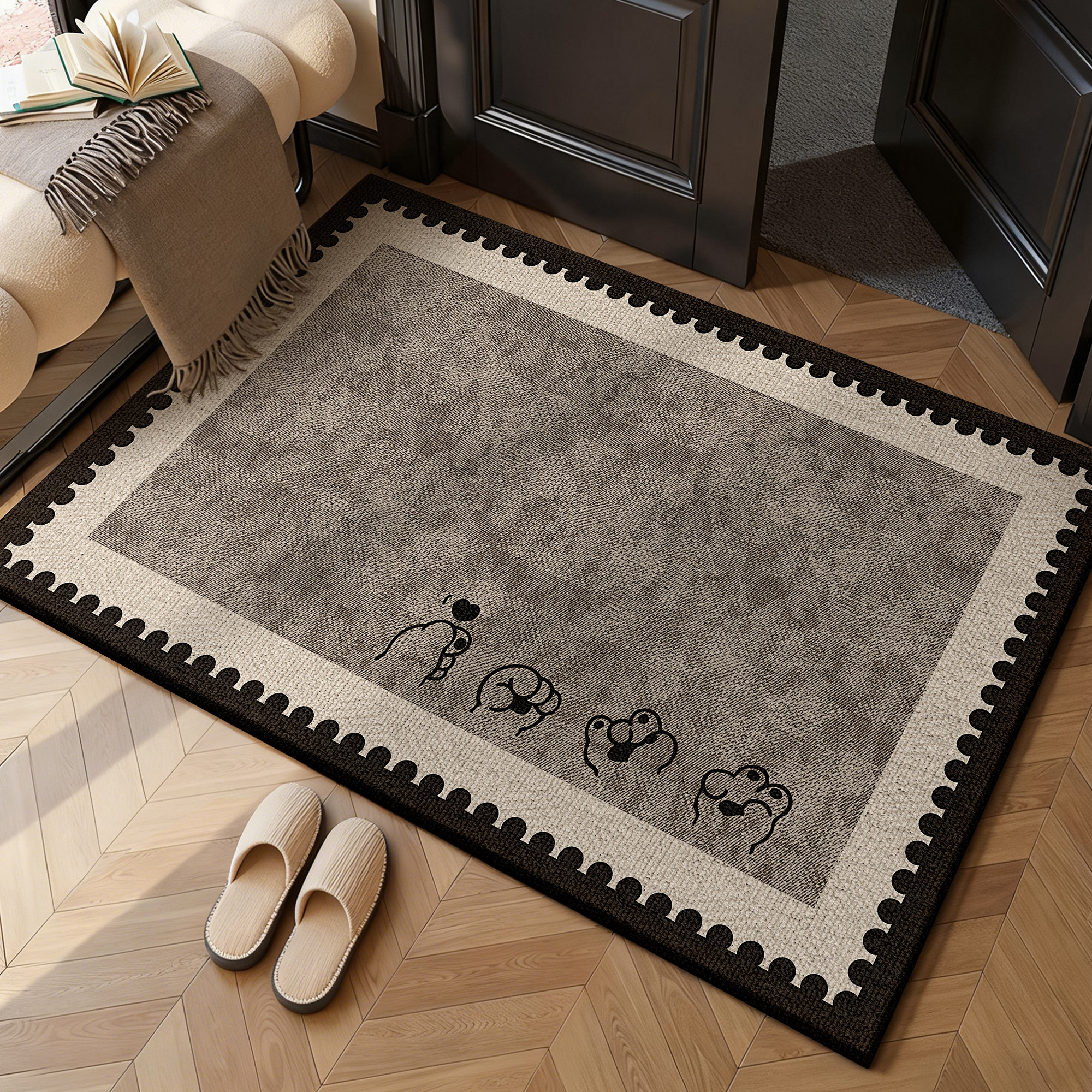 高颜值地垫入户门垫进门脚垫家用玄关地毯高级感简约现代2025新款,居家布艺,家用脚垫,淘宝优惠券,粉丝福利购,淘宝优惠卷