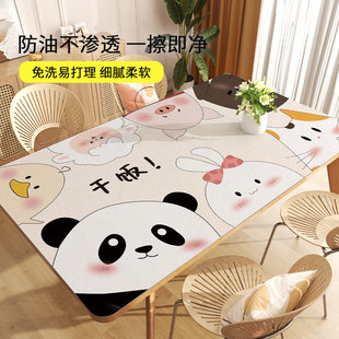 免洗防油防水PVC皮革桌布轻奢高级感桌面保护垫子 餐桌垫2025新款