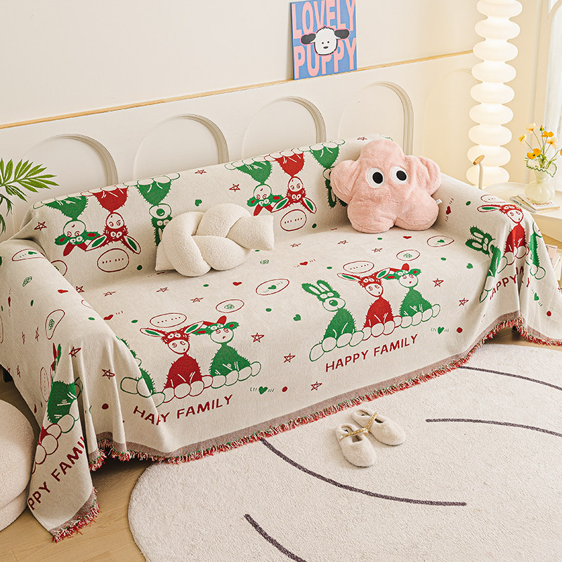 2026流行新款沙发巾盖布四季通用防滑直排沙发垫套罩万能全包盖毯