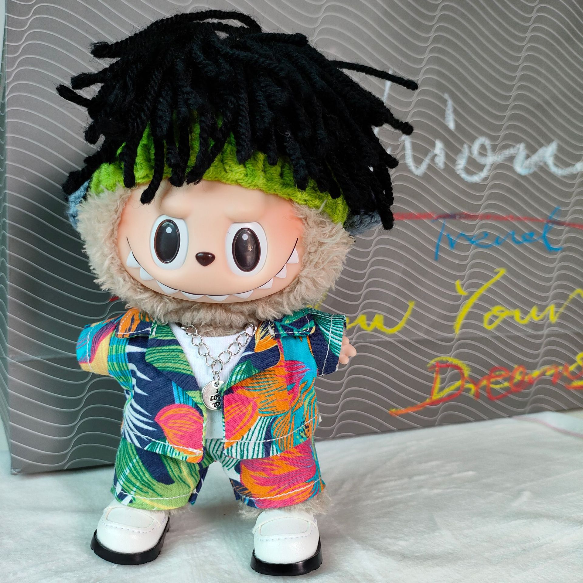 【仅衣服】Labubu娃衣17cm玩偶公仔热带雨林套装拉布布衣服