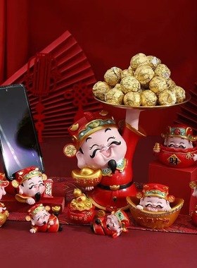 新款中国风财神系列喜庆摇头车载摆件创意桌面家居装饰乔迁开业
