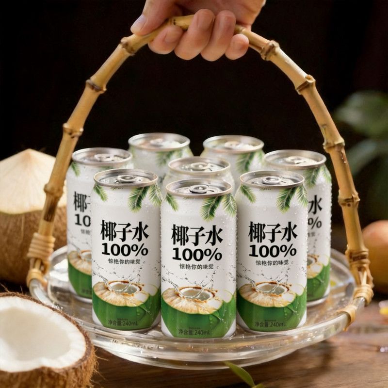 椰子水果蔬汁饮料一整箱8罐