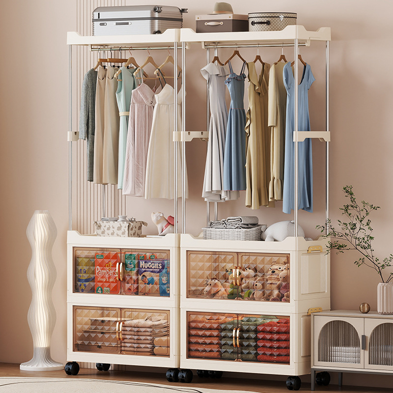 简易衣柜家用挂衣收纳柜塑料卧室