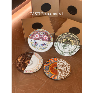 侘意思  意大利“中西合璧”盘子餐具餐盘美拉德风装饰盘新房礼物