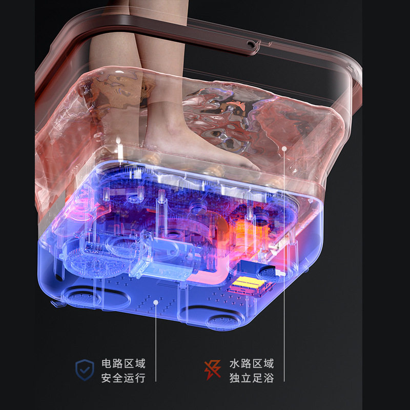可折叠足浴盆洗脚桶全自动按摩足浴电器全自动加热恒温泡脚桶