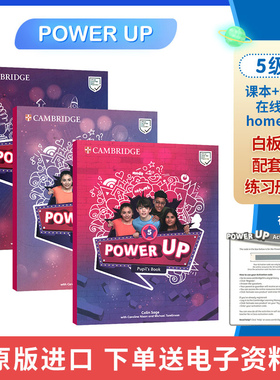 原版进口Power Up 5级别学生套装剑桥国际少儿英语教材powerup英国小学YLE剑桥少儿考试核心词汇语法英文教程青少版