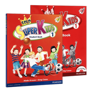 【团购优惠】朗文新灵通 super kids 1年级 原装进口培生教育出版社gold点读版少儿英语培训辅导教材课外英语教育机构书 听说读写