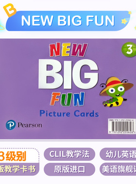 正版包邮培生朗文new Big Fun3级别Flash Cards闪卡 第二版卡片原版进口 朗文幼儿园英语教材 美语旗舰课程 启蒙英语 CLIL教学法