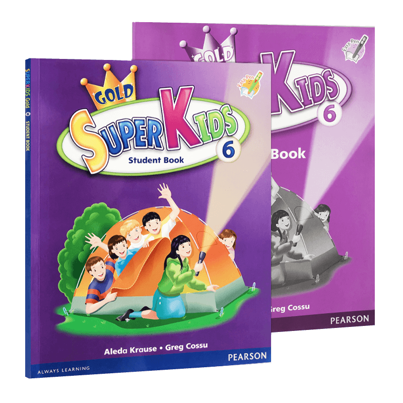 朗文新灵通 super kids 6年级 原装进口培生教育出版社gold点读版少儿英语培训辅导教材课外英语教育机构专用听 说 读 写 能力培养