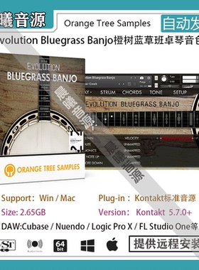 Evolution Bluegrass Banjo橙树蓝草班卓琴音色库PC MAC编曲音源